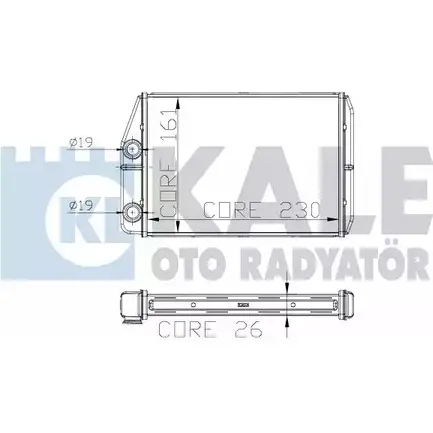 Радиатор печки, теплообменник KALE OTO RADYATOR QCBMK 305000 3138904 OXH4 J изображение 0
