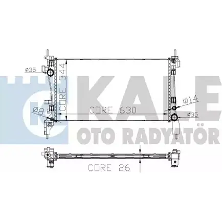 Радиатор охлаждения двигателя KALE OTO RADYATOR RC 1F1 B6LJETY 3138907 308400 изображение 0