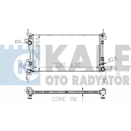 Радиатор охлаждения двигателя KALE OTO RADYATOR RC 1F1 B6LJETY 3138907 308400