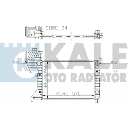Радиатор охлаждения двигателя KALE OTO RADYATOR ACF0XOD 3138913 319900 GMAGL JK изображение 0