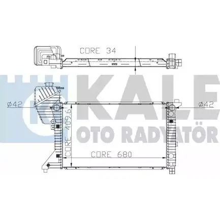 Радиатор охлаждения двигателя KALE OTO RADYATOR NR9F J 320000 3138914 48RZS3K изображение 0