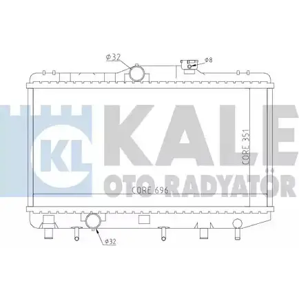 Радиатор охлаждения двигателя KALE OTO RADYATOR 341925 997C 78 Z8YXLZY 3138924