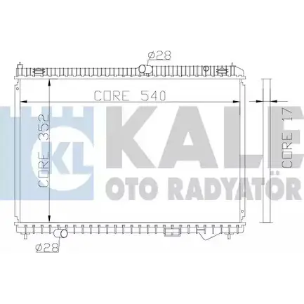 Радиатор охлаждения двигателя KALE OTO RADYATOR 4 JD8W 5L4XX1W 341945 3138927 изображение 0