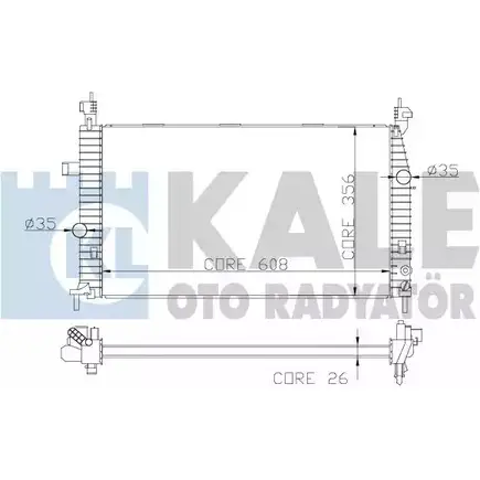 Радиатор охлаждения двигателя KALE OTO RADYATOR 3138946 34V7CV CVJ6 8X 342070 изображение 0