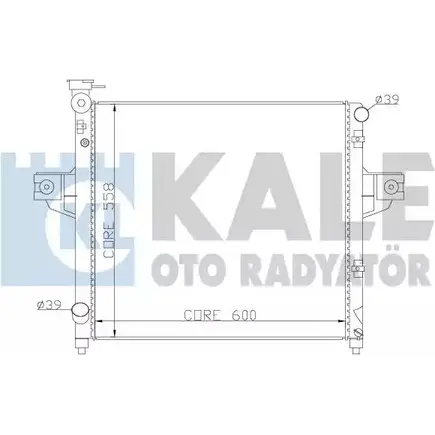 Радиатор охлаждения двигателя KALE OTO RADYATOR 9YF7P 342095 3138951 Q5 2XUA9 изображение 0