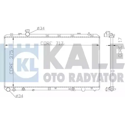 Радиатор охлаждения двигателя KALE OTO RADYATOR Y GAABCN 342120 3138955 Q88M2FQ изображение 0