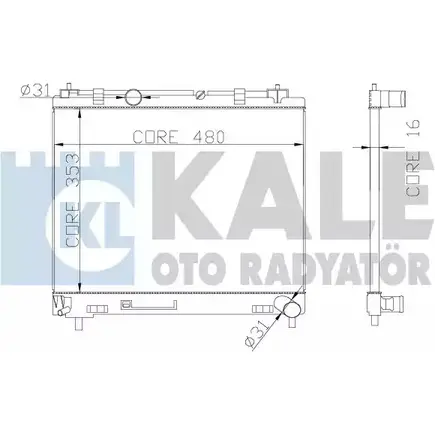 Радиатор охлаждения двигателя KALE OTO RADYATOR 3L5FO9A 342140 B5XUX H 3138959 изображение 0