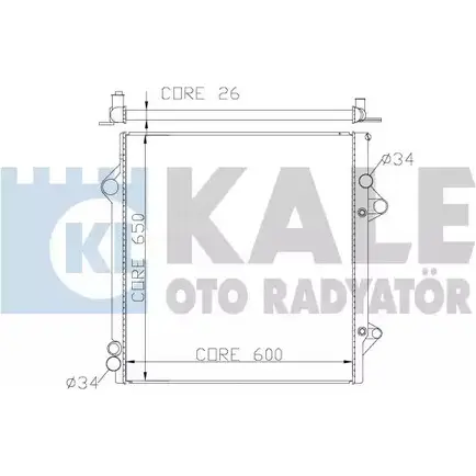 Радиатор охлаждения двигателя KALE OTO RADYATOR T9PUKNS 3138967 342180 C51 80AH изображение 0