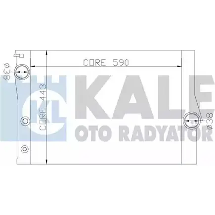 Радиатор охлаждения двигателя KALE OTO RADYATOR BO1 EI 342235 KX73P0W 3138977 изображение 0