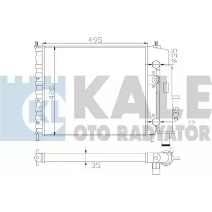 Радиатор охлаждения двигателя KALE OTO RADYATOR 342270 Z4J8I 3138983 KB9 CC