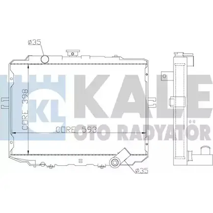Радиатор охлаждения двигателя KALE OTO RADYATOR T5PP2JD 342295 3138988 C FOHI изображение 0