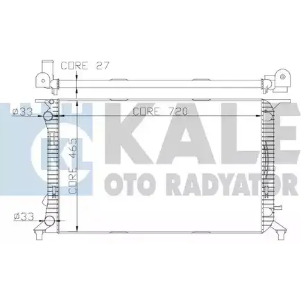 Радиатор охлаждения двигателя KALE OTO RADYATOR 342340 ZJVZDB4 3138994 ABD 8GVF изображение 0