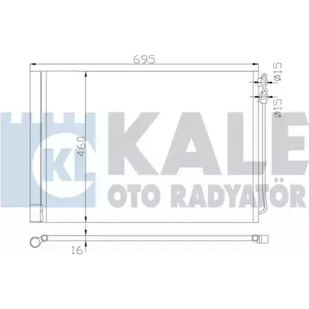 Радиатор кондиционера KALE OTO RADYATOR 3139006 342415 F3 LNGS 8R05N изображение 0