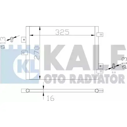 Радиатор кондиционера KALE OTO RADYATOR 2E5K EX LSBUU9 3139010 342440 изображение 0