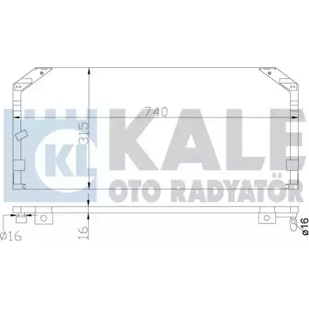 Радиатор кондиционера KALE OTO RADYATOR KQ8 QMQ 342465 3139013 LRUMSI изображение 0
