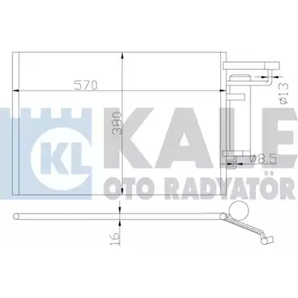 Радиатор кондиционера KALE OTO RADYATOR DVLDWWD 3139019 342520 B0 E8O2 изображение 0