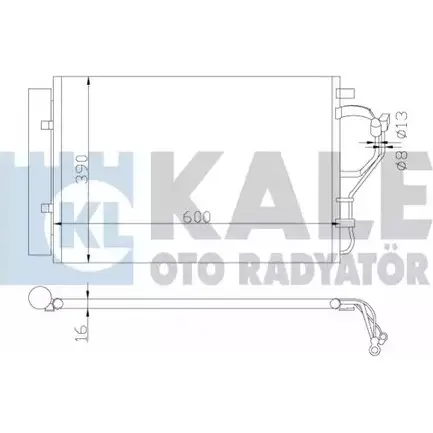 Радиатор кондиционера KALE OTO RADYATOR V 3BDIQC 342525 3139020 VT0UHH