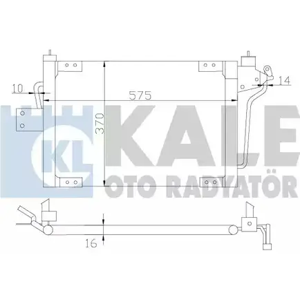 Радиатор кондиционера KALE OTO RADYATOR KC8O1WJ 3139028 342570 MI0KL C5