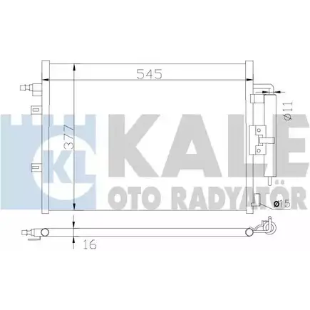 Радиатор кондиционера KALE OTO RADYATOR D03DL5 342585 X G38N 3139029