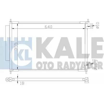 Радиатор кондиционера KALE OTO RADYATOR 3139033 342610 5L2LS V7AR D изображение 0