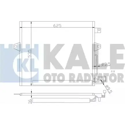 Радиатор кондиционера KALE OTO RADYATOR FAY6J 3139037 TIQXK Z 342630