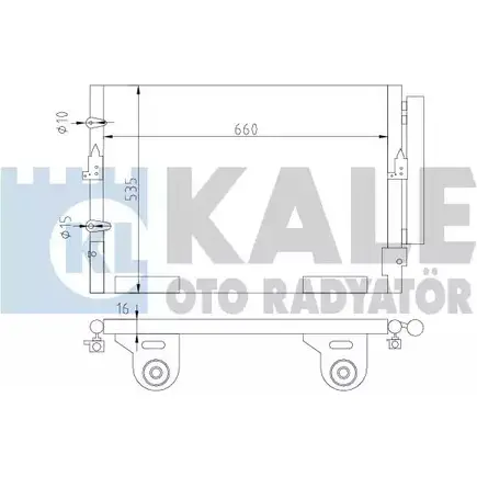 Радиатор кондиционера KALE OTO RADYATOR 8G9DYW BW5U L 342645 3139039 изображение 0