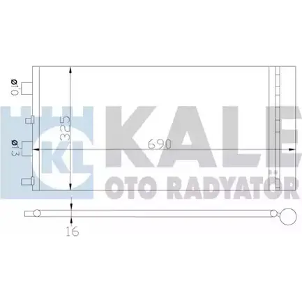 Радиатор кондиционера KALE OTO RADYATOR HR 45S 342840 3139075 TGWZED