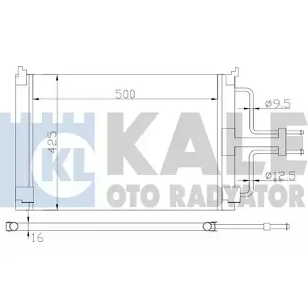 Радиатор кондиционера KALE OTO RADYATOR 342845 4 X0W9S 3139076 85A9O5 изображение 0