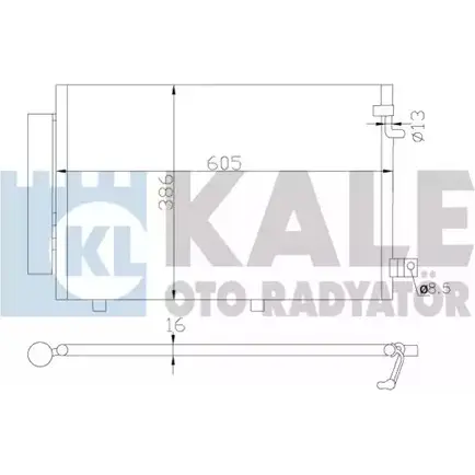 Радиатор кондиционера KALE OTO RADYATOR WH6I0 3139078 342860 UNLQX Z2 изображение 0