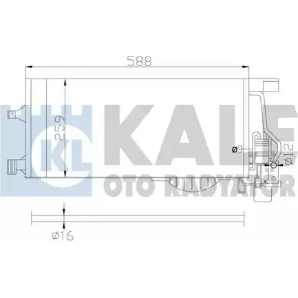 Радиатор кондиционера KALE OTO RADYATOR 342895 TD OQAN8 3139082 AH3IHYI