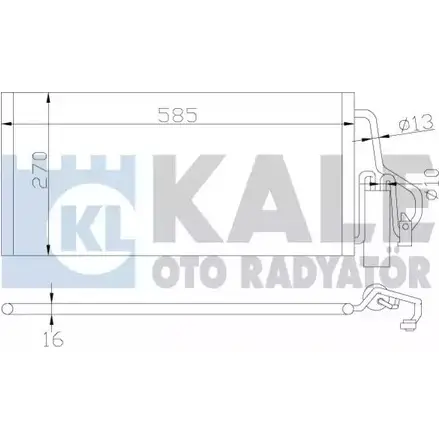 Радиатор кондиционера KALE OTO RADYATOR 3139085 F7 1CTZ WIOKR28 342915