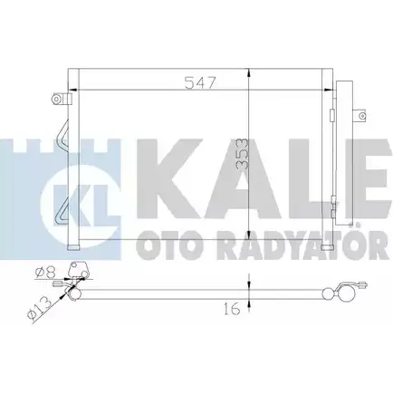 Радиатор кондиционера KALE OTO RADYATOR L1P0JN3 3139092 342975 SF9I 7I4 изображение 0