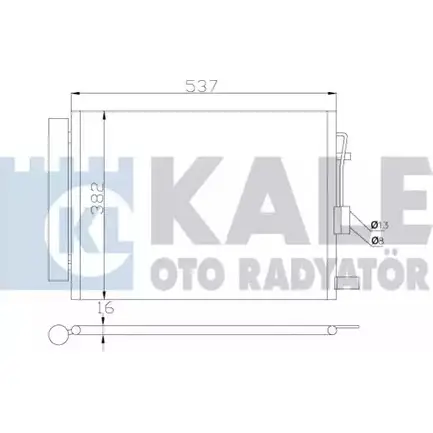 Радиатор кондиционера KALE OTO RADYATOR 3139097 WABQFXS 343020 8Y 813 изображение 0