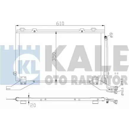 Радиатор кондиционера KALE OTO RADYATOR 06XZI LX10 Y 3139100 343045