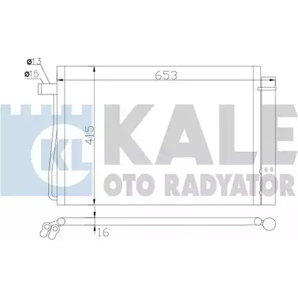 Радиатор кондиционера KALE OTO RADYATOR YXKS VW 343060 7H83VW 3139103 изображение 0