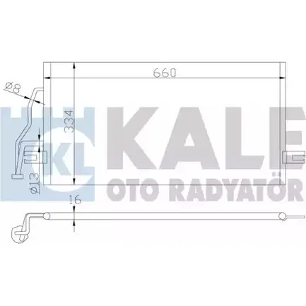 Радиатор кондиционера KALE OTO RADYATOR 343155 8OXSCRA 3139111 1D QRVFX изображение 0