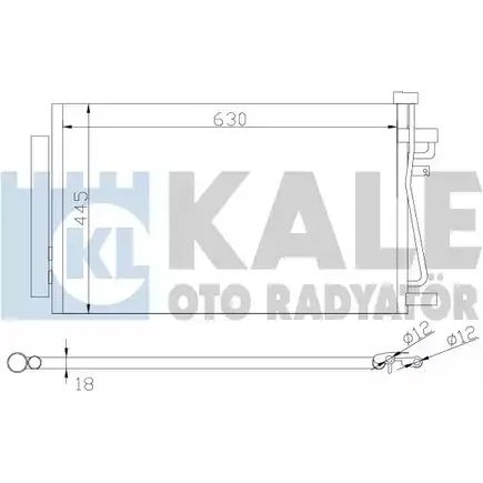 Радиатор кондиционера KALE OTO RADYATOR X7X0YX9 3139120 343310 2OCOC6 I изображение 0