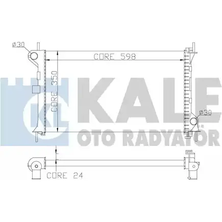 Радиатор охлаждения двигателя KALE OTO RADYATOR 344165 FY1Z A 3139280 KPVT8 изображение 0