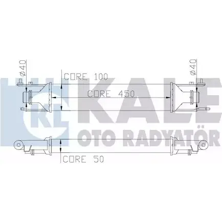 Интеркулер KALE OTO RADYATOR 3139306 EA7G Z 345600 3RP2CLW