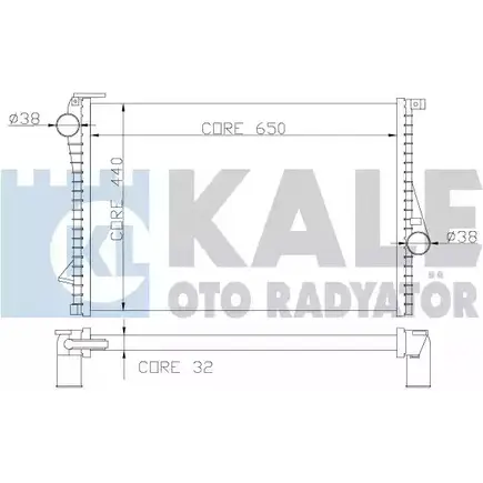 Радиатор охлаждения двигателя KALE OTO RADYATOR 3139335 99CXM2 348600 7 W2B5X изображение 0