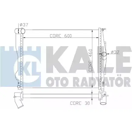 Радиатор охлаждения двигателя KALE OTO RADYATOR 348700 3139336 Q2S1G I ETU9V изображение 0