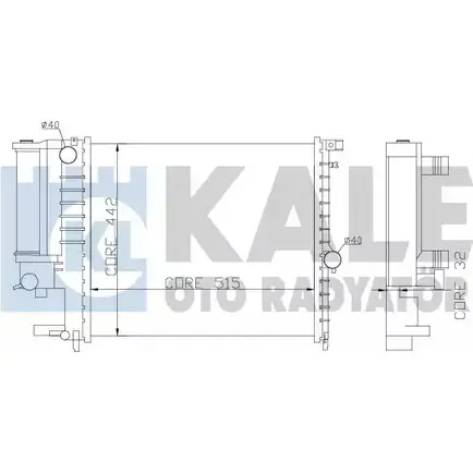 Радиатор охлаждения двигателя KALE OTO RADYATOR 348800 HB8 7C 3139337 EPW94TT изображение 0