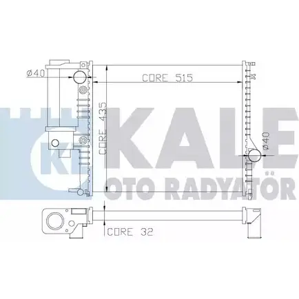 Радиатор охлаждения двигателя KALE OTO RADYATOR 3VOJEU X 348900 YMJIMXF 3139338 изображение 0