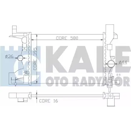 Радиатор охлаждения двигателя KALE OTO RADYATOR 349200 X 37J8 XH4ZFS7 3139341 изображение 0
