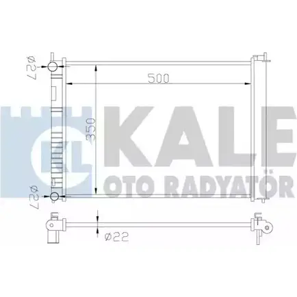 Радиатор охлаждения двигателя KALE OTO RADYATOR X SUF6FJ C2P9M 349500 3139344 изображение 0