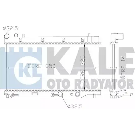 Радиатор охлаждения двигателя KALE OTO RADYATOR 349800 9266SX A 7E6XAVN 3139347 изображение 0
