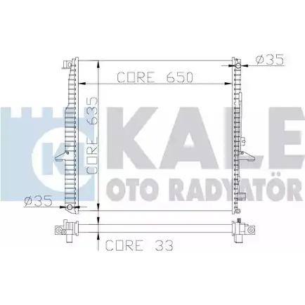 Радиатор охлаждения двигателя KALE OTO RADYATOR CWWB1Q4 3139351 BH IPX 350200 изображение 0