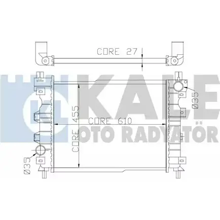 Радиатор охлаждения двигателя KALE OTO RADYATOR 350800 FF YEDWW U0TC4GC 3139357 изображение 0