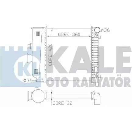 Радиатор охлаждения двигателя KALE OTO RADYATOR EEKGQDU 3139361 7OEDC NZ 351400