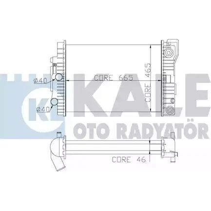 Радиатор охлаждения двигателя KALE OTO RADYATOR 72OBYB 3139362 J Z4CC0 351500 изображение 0